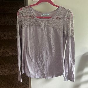 Maurices, longsleeve shirt, light, purple, new with tags, medium